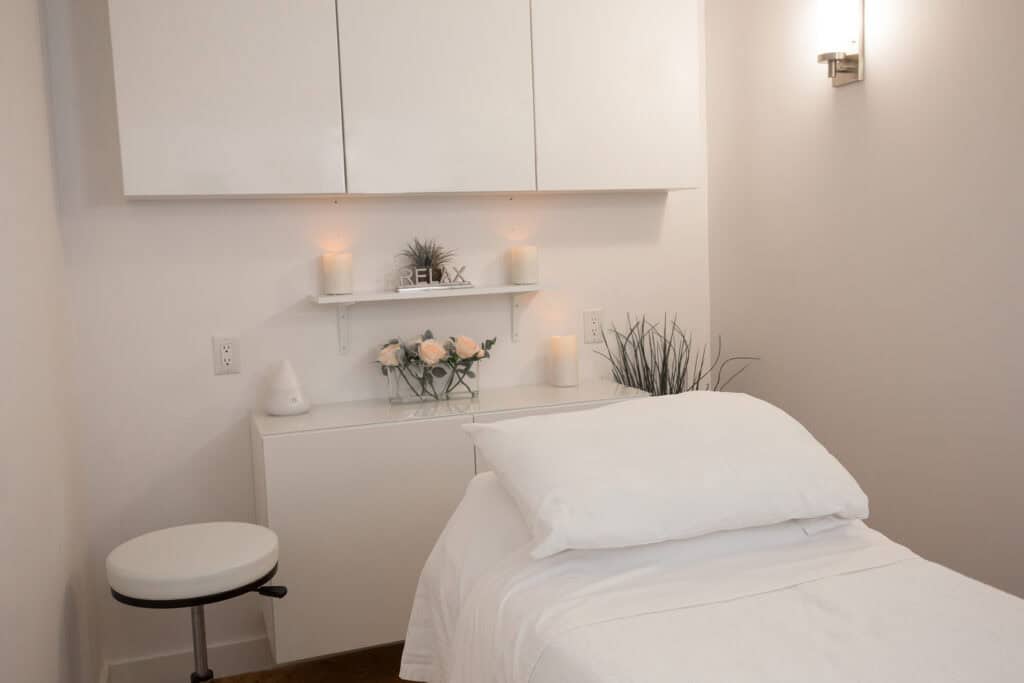 registered massage therapy room at kaer wellness in Toronto